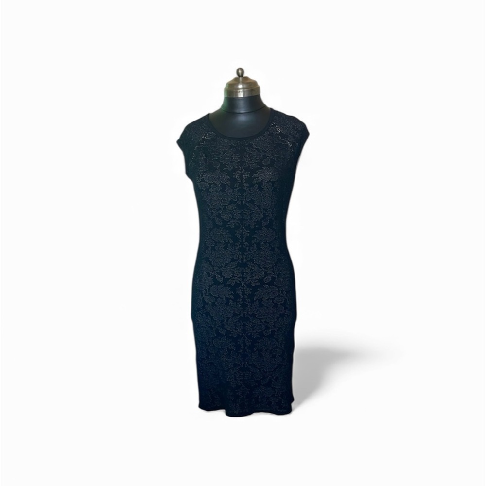 Elegant Black Lace Dress Anne Klein
